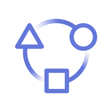 Diversity-icon Circular flow chart to show diversity with triangle, square and circle